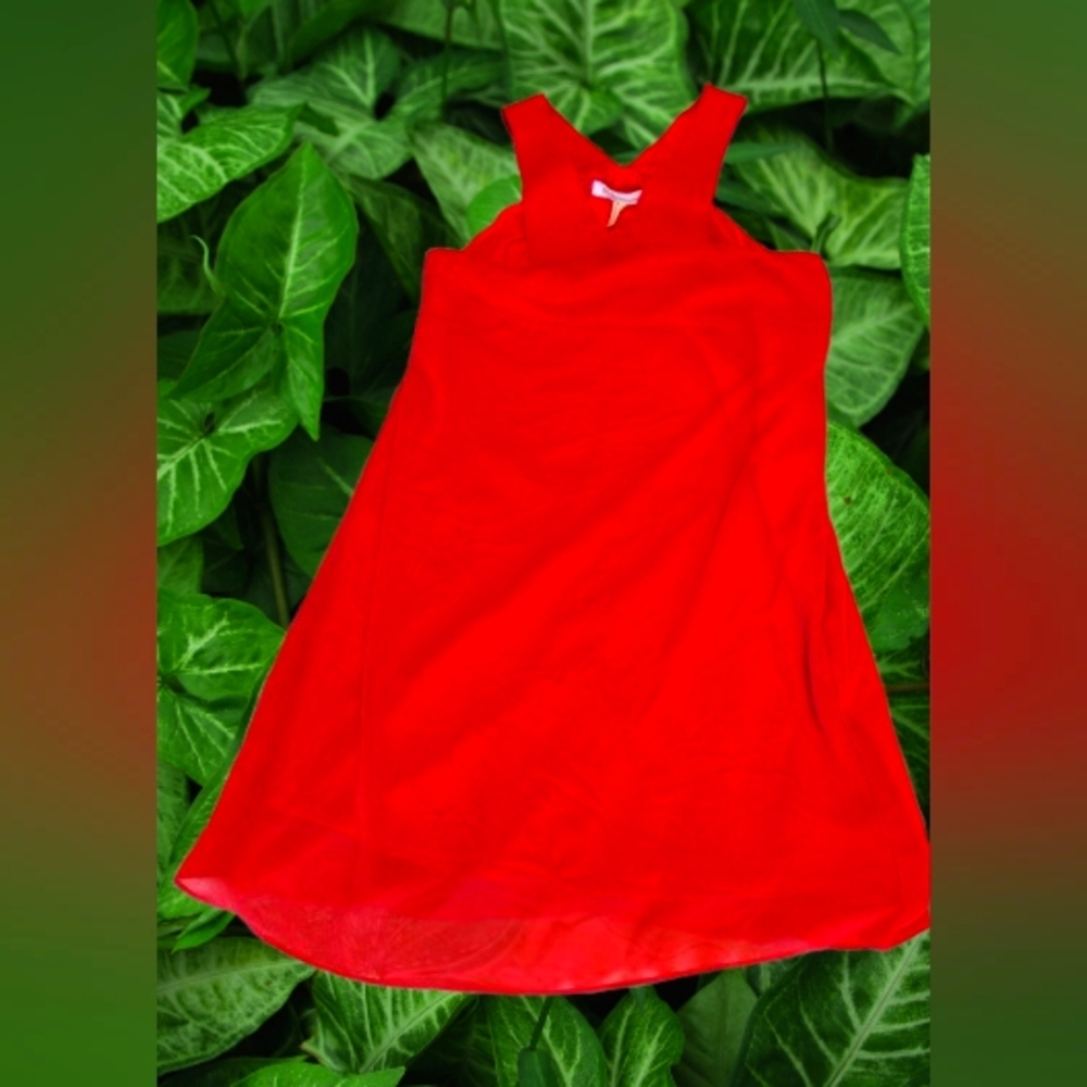 Bcbgeneration Bombshell Red Vibrant Sleeveless Dr… - image 1